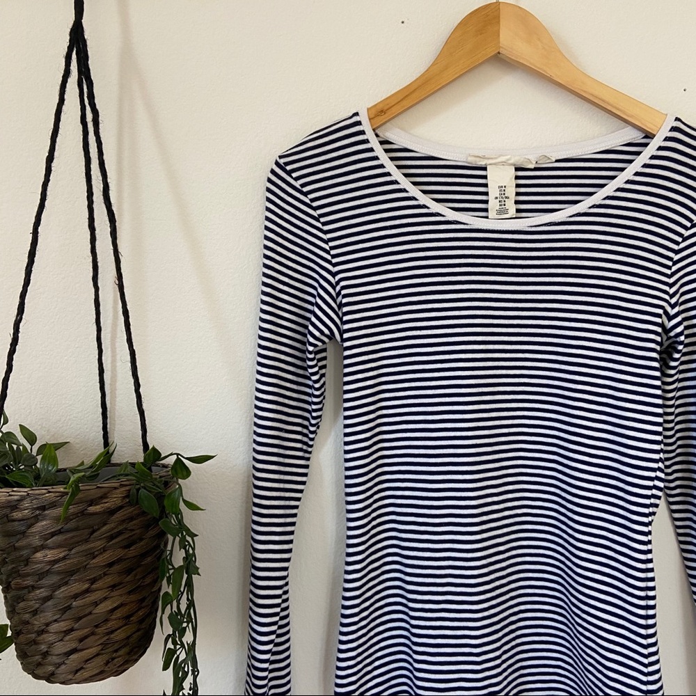 Navy and White Striped Shirt | H&M